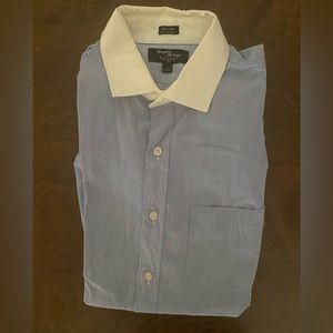 J. Crew Blue Contrast Collar Dress Shirt Medium